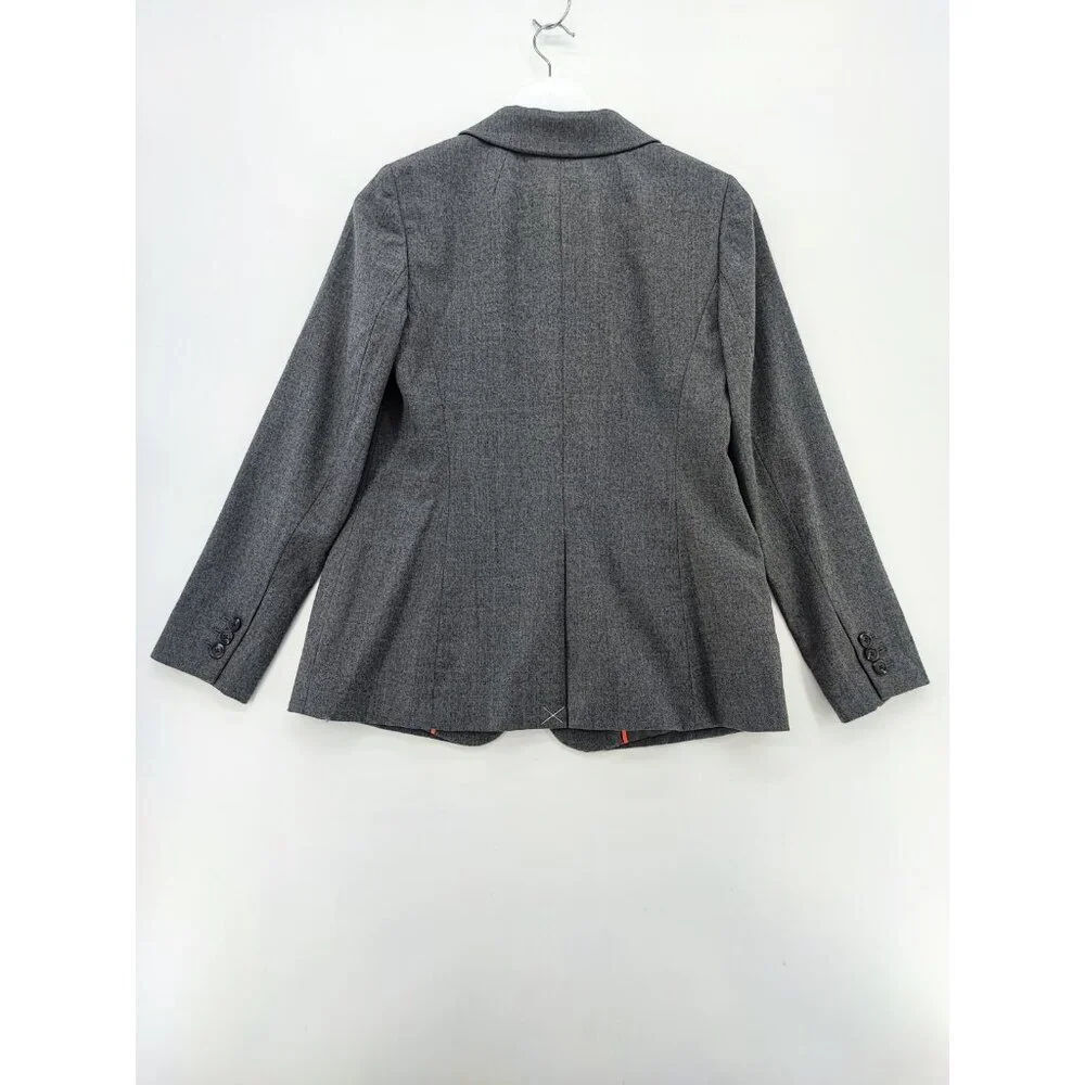 Talbots Women’s Size 4 Blazer Gray Wool Single Breasted Career Business Jacket